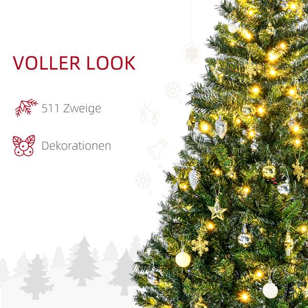 Künstlicher Weihnachtsbaum 830-185V02 Grün - Kunststoff - 95 x 150 x 95 cm