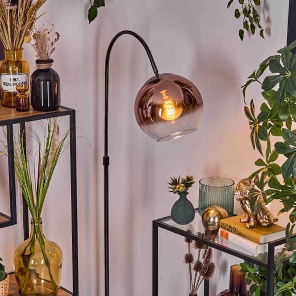 Stehlampe Cesaro Aluminium - Klarglas - 30 x 140 x 52 cm