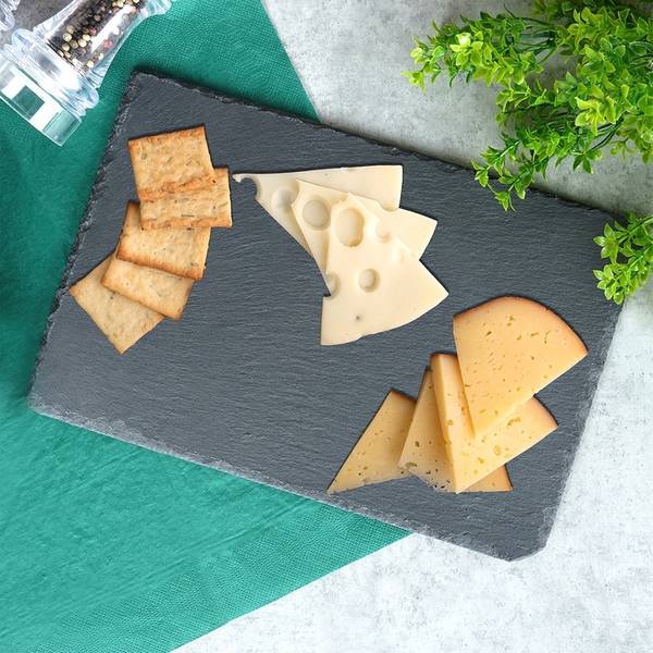 Serviertablett 4er Set SET396 Schwarz - Naturfaser - 20 x 1 x 30 cm