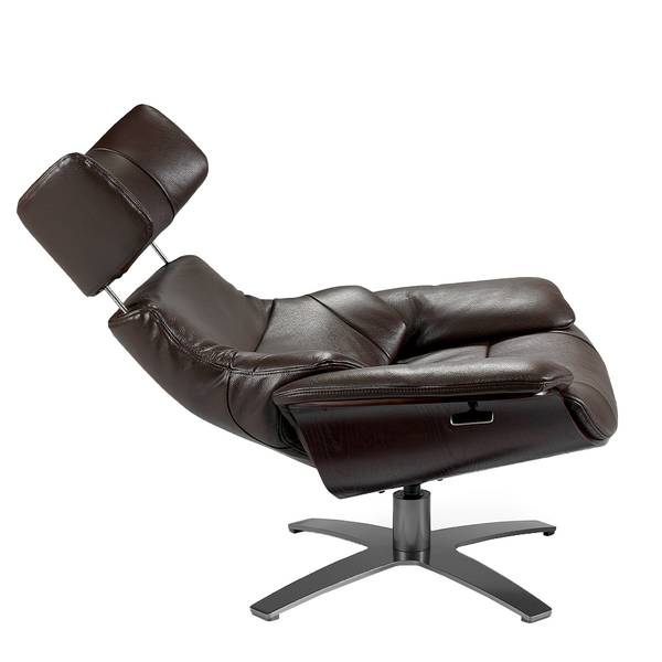 Relax-Drehsessel 5022 Braun - Flachgewebe - Kunstleder - 88 x 105 x 85 cm