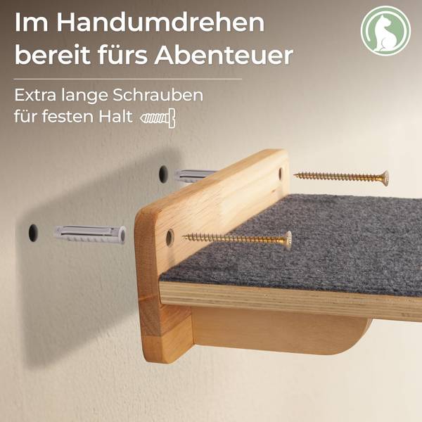 Katzenkletterwand Comfy 5-er Set Beige - Holz teilmassiv - 30 x 12 x 42 cm