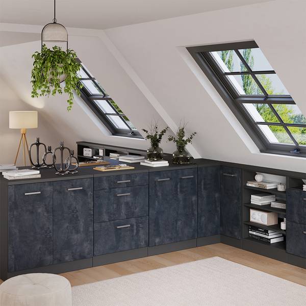 Erweiterungskommode Rion 60758 Grau - Chrom - 60 x 84 x 46 cm
