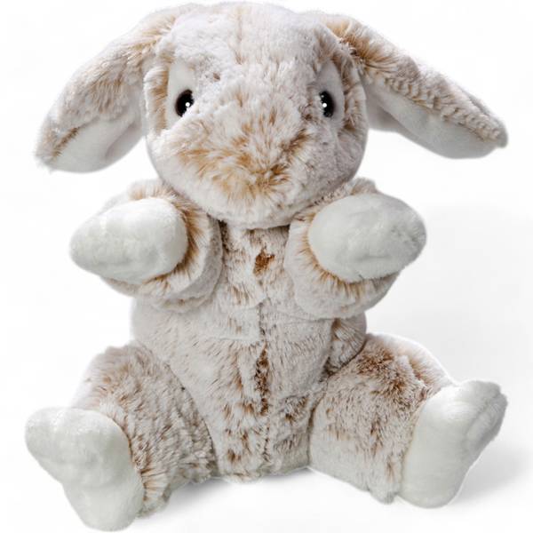 Kuscheltier Hase Beige - Kunstfell - 14 x 22 x 14 cm