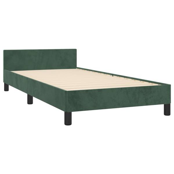 Bettgestell mit Kopfteil 3017204-2 Dunkelgrün - 200 x 90 cm