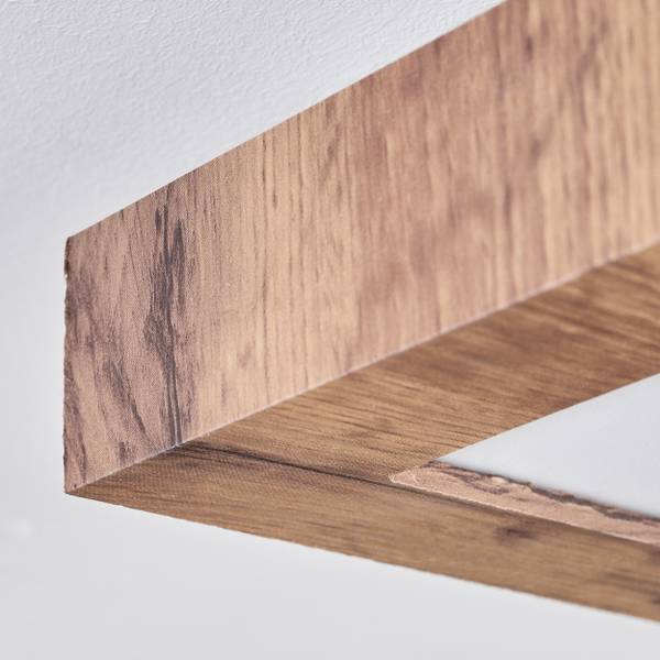 Deckenleuchte Valdazzo Weiß - Holzwerkstoff - Metall - 35 x 6 x 35 cm
