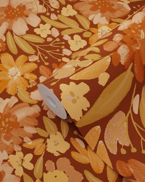 Tapete 132196 Orange - Papier - 50 x 900 x 50 cm