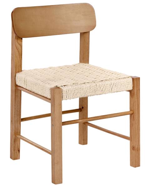 Stuhl ALLOS 2-tlg Beige - Braun - Massivholz - 45 x 76 x 47 cm