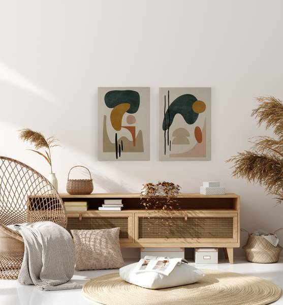 Leinwand 60x40 Abstrakte Landschaft Polyester - 3 x 60 x 40 cm