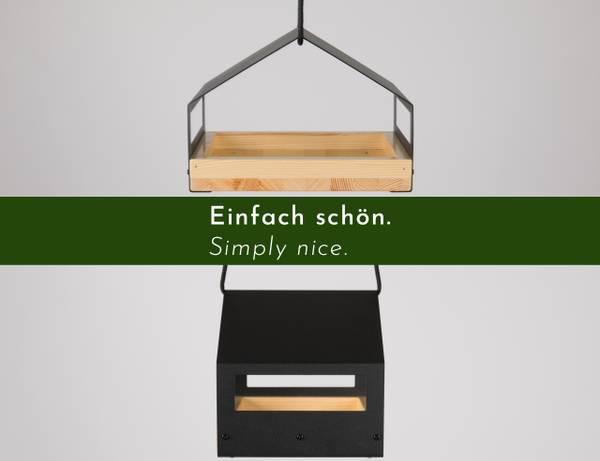 Vogelhaus cibarium3 Schwarz - Edelstahl - 20 x 14 x 14 cm