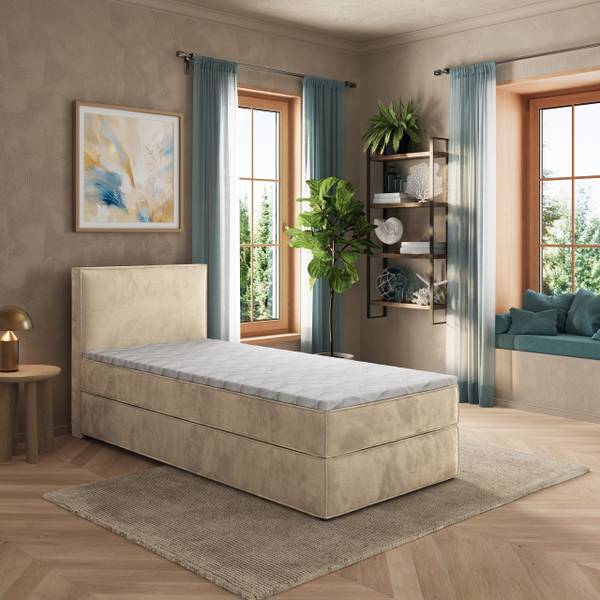 Boxspringbett PELLIO 100 Creme