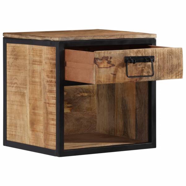 Nachttisch DE845 Braun - Massivholz - 40 x 40 x 35 cm
