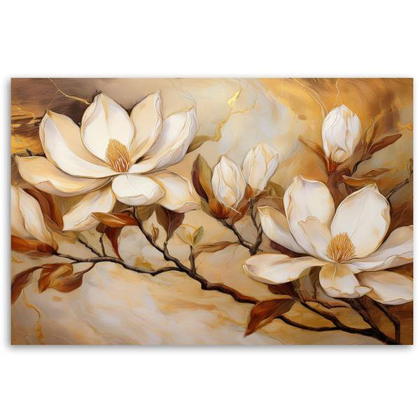 Wandbild magnolien blumen pflanzen 60 x 40 cm