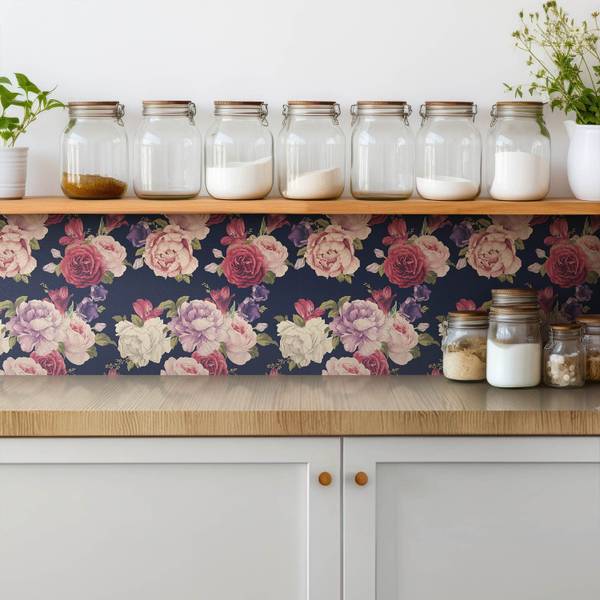 Selbstklebende Fliesen (9 St.) Rosenblüt 30 x 30 cm