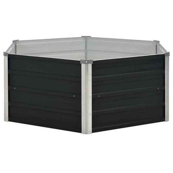 Hochbeet DE573 Grau - Metall - 129 x 45 x 129 cm