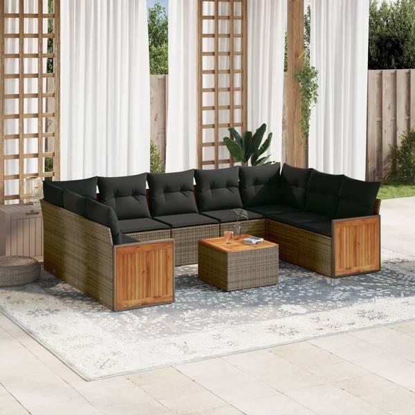 Garten-Lounge-Set 3035018-2 10-teilig Grau