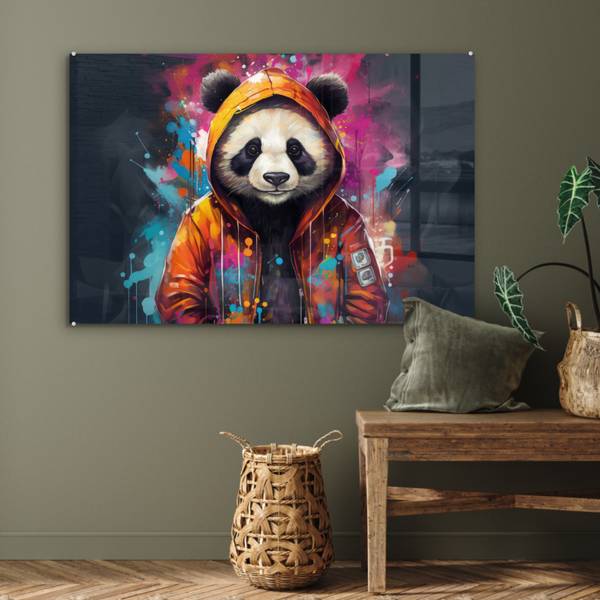ACRYLGLASBILD Panda 90 x 60 cm