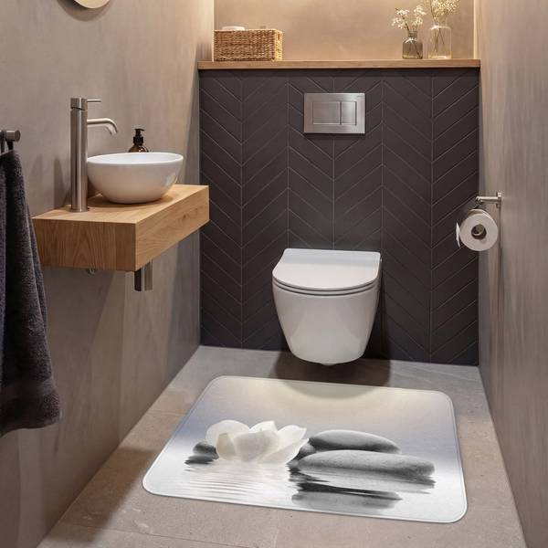 WC-VORLEGER Blüte 90 x 60 cm - Durchmesser: 96 cm