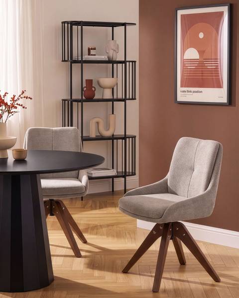 Stuhl DORRIS 2-tlg Beige - Braun - Taupe