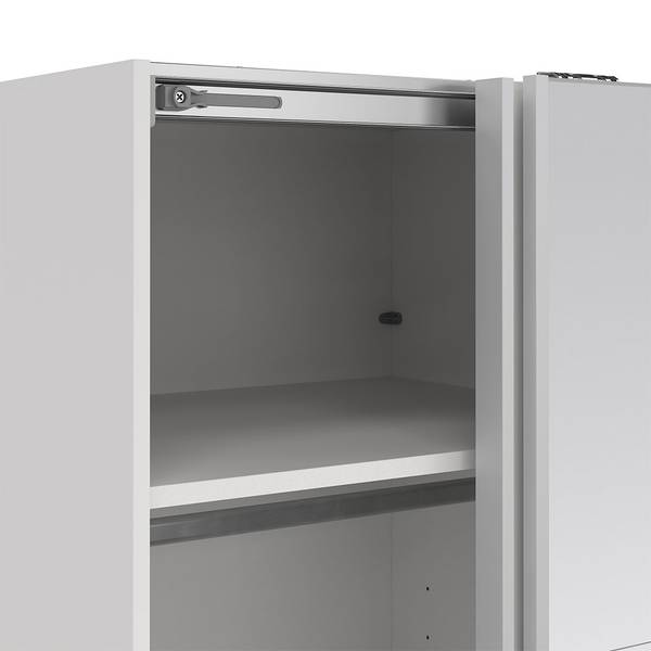 Schiebetürenschrank Bergamo (2-türig) Weiß - Holzwerkstoff - Textil - 139 x 221 x 67 cm