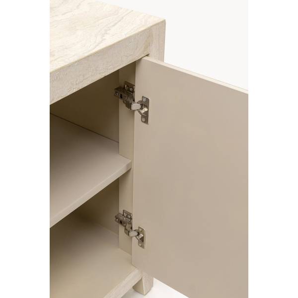 Sideboard Travertino Beige - Messing - 140 x 77 x 45 cm