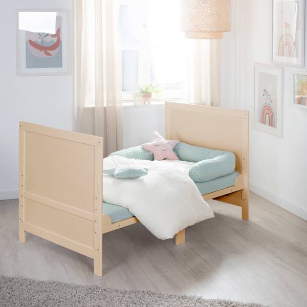Babybed Sleep bruin - plaatmateriaal op houtbasis - 78 x 78 x 142 cm