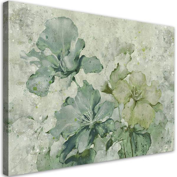 Wandbild blumen aquarell 100 x 70 cm