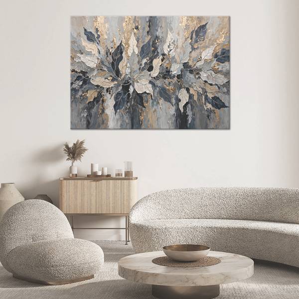 Wandbild blätter glamour 120 x 80 cm