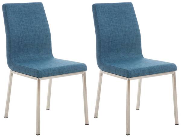 Eetkamerstoelen Colmar set van 2 blauw - textiel - 40 x 88 x 50 cm