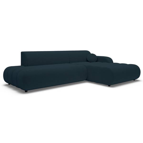 Ecksofa Arione Blau - Chenille - Polyamid - 283 x 74 x 176 cm