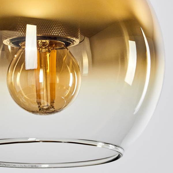 Deckenleuchte Cesaro Gold - Aluminium - Klarglas - 80 x 140 x 80 cm