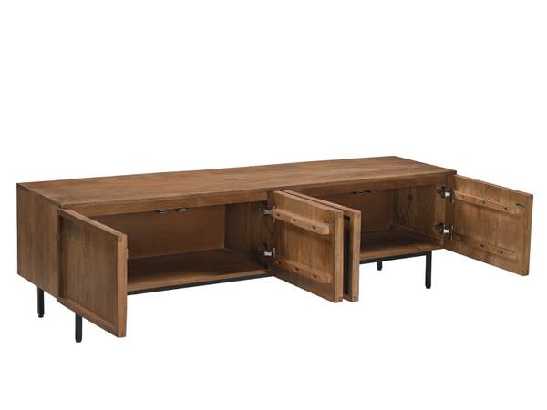 Sideboard Elan Braun - Holz teilmassiv - 180 x 50 x 40 cm
