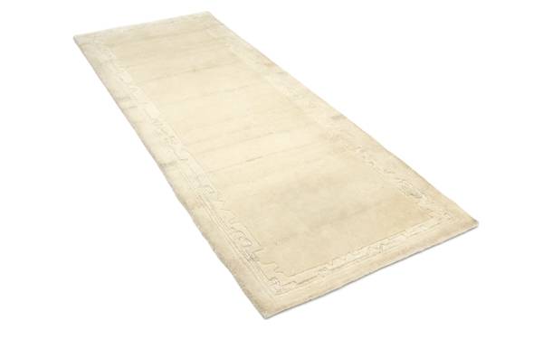 Handgeknüpft Wollteppich Beige - Wolle - 74 x 2 x 195 cm