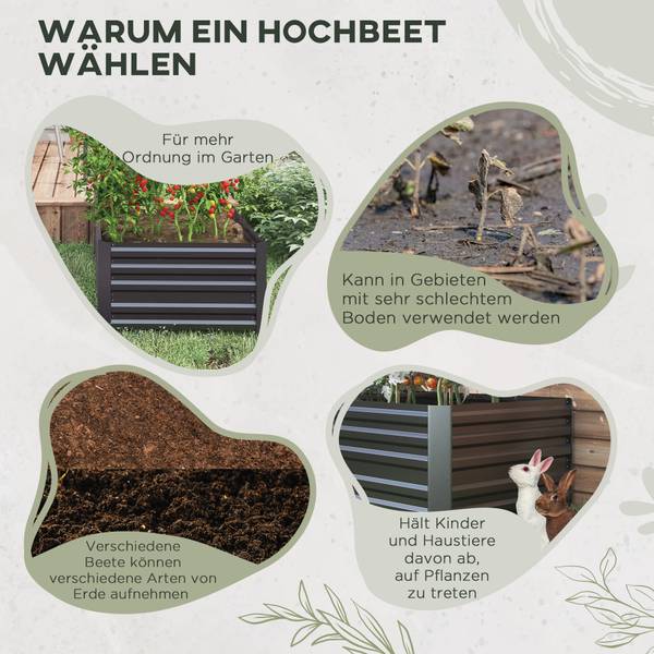 Hochbeet 845-774V00CG Dunkelgrau