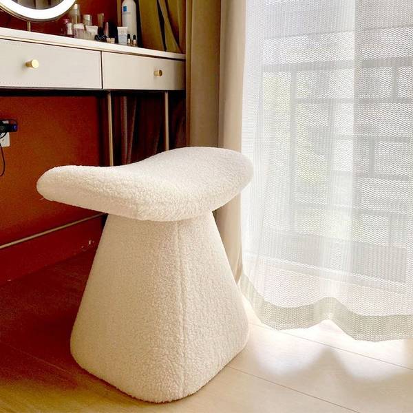 Hocker TD-0003 Weiß - Holzwerkstoff - 41 x 50 x 54 cm