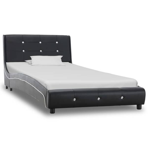 Bettgestell 297816 Schwarz - Stahl - 95 x 70 x 223 cm