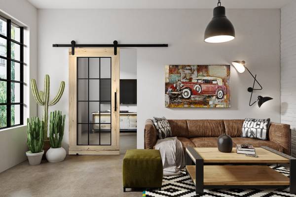 Portes coulissantes SZPROS Chêne - Largeur : 90 cm