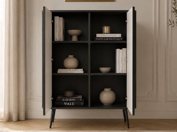 Kommode VIVA Schwarz - Stahl - ABS - 103 x 129 x 39 cm