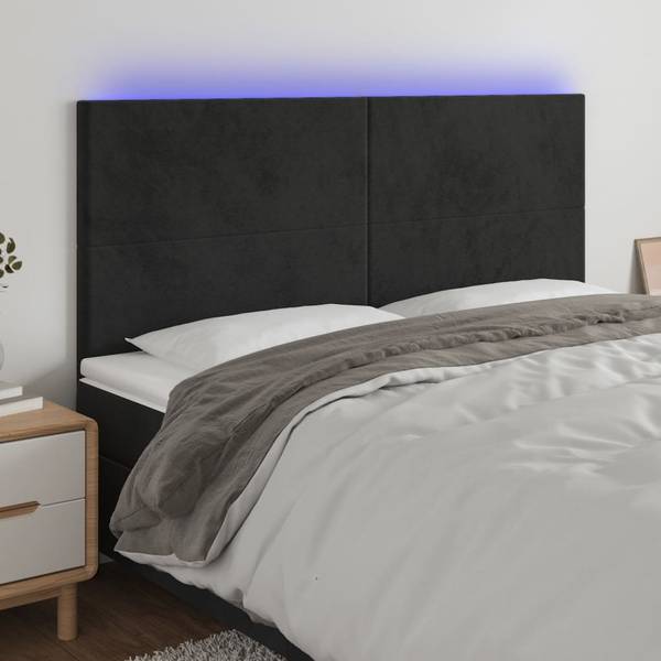 LED Kopfteil 3016070-3 Schwarz - 200 x 128 cm
