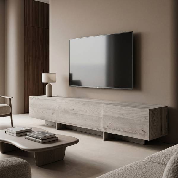 Fernsehschrank Kapipimso Braun - Holzwerkstoff - 194 x 37 x 31 cm