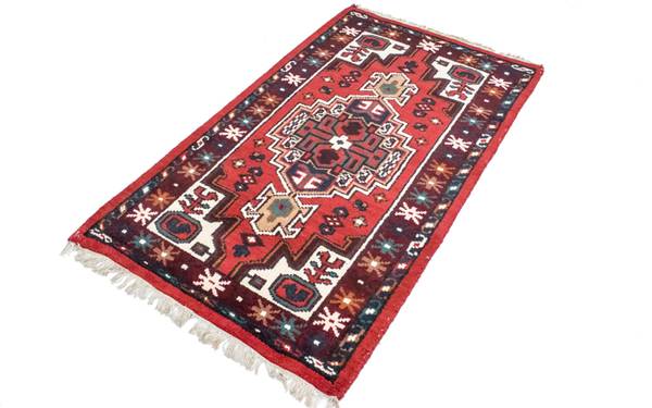 Orientteppich Oriental Rot - Wolle - 90 x 1 x 160 cm