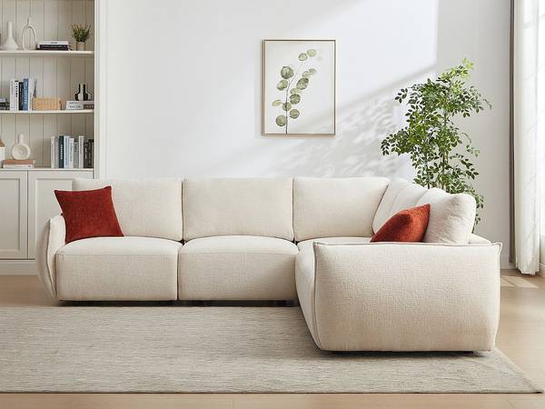 Canapé OCTAVINE Beige - Textile - 276 x 85 x 276 cm