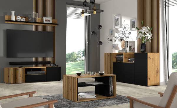 Sideboard AURIS SB180 4D Beige - Melamin - 180 x 82 x 42 cm