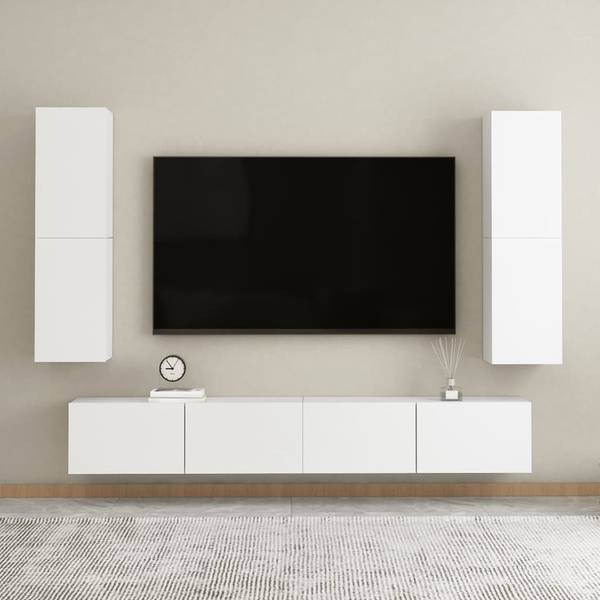 TV Schrank 3008685_3 Weiß - Höhe: 110 cm