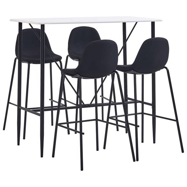 Bar-Set 5er Set XT4847 Schwarz - Metall - 60 x 110 x 120 cm
