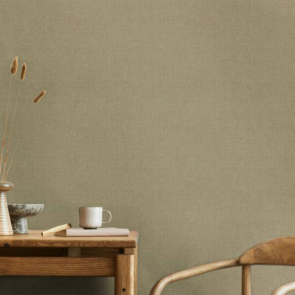 Vliestapete - Webstoffstruktur Gold - Fleece - 52 x 1000 x 1 cm