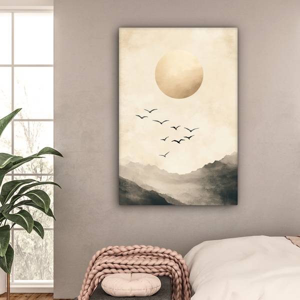 CANVAS SCHILDERIJ Landschap 80 x 120 cm