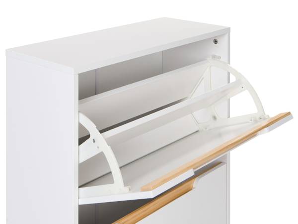 Schuhschrank SANDFLY Braun - Weiß - Holzwerkstoff - 60 x 128 x 24 cm