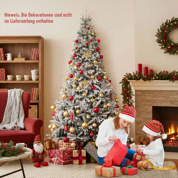 Halber Weihnachtsbaum OY47402PQ Grün - Kunststoff - 28 x 180 x 55 cm