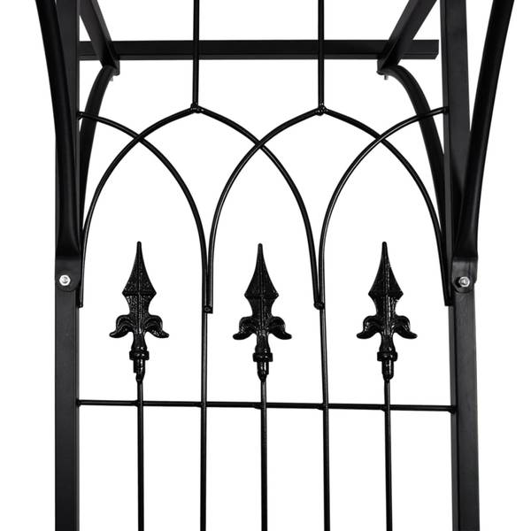 Gartenbogen V582 Schwarz - Metall - 52 x 204 x 200 cm