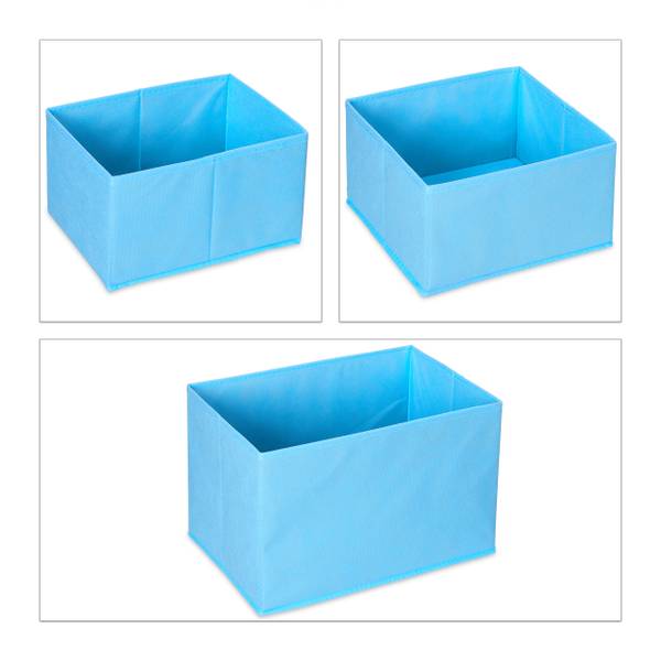 Kinderregal mit Motiv und 9 Boxen Blau - Grau - Weiß - Eisen - 83 x 66 x 30 cm